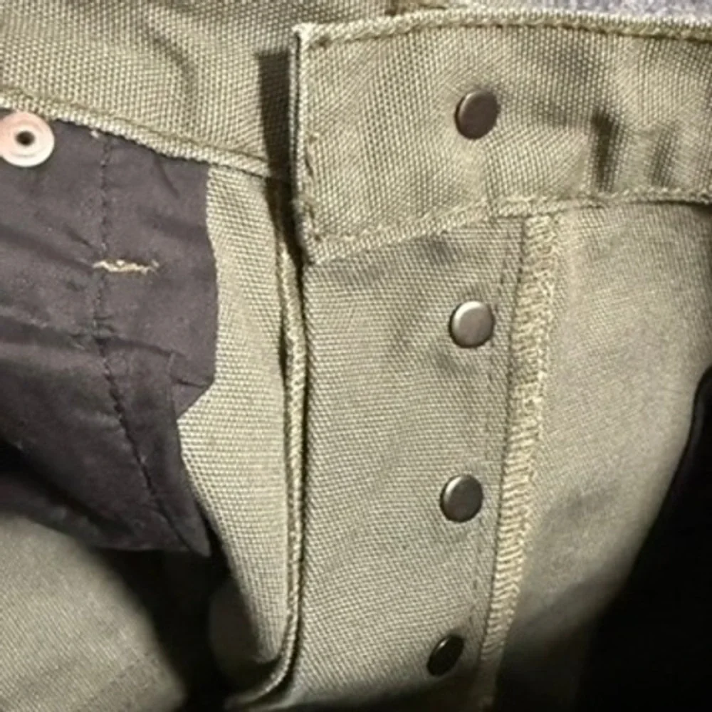 Blue&Gold Mens Khaki Canvas Work Pants Size 34 Fits‎ 32x33 Slim Straight Casual